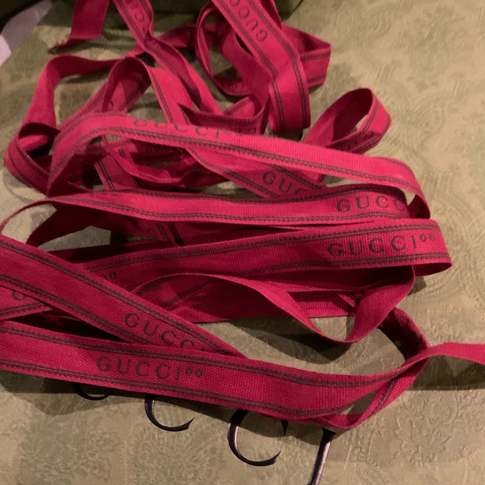 Authentic Gucci ribbon Gucci red maroon ribbon 110 inches - Picture 6 of 12
